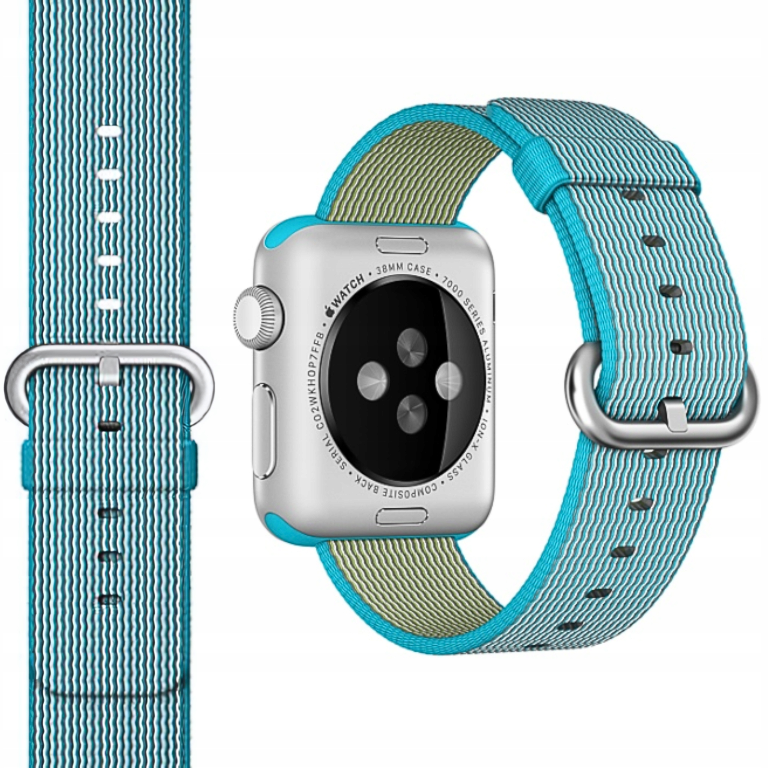 Apple Watch 42/44/45/49 mm Originální Řemínek Woven Nylon Scuba Blue