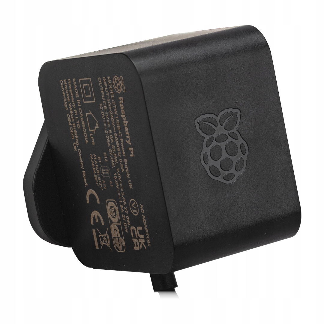 Zasilacz Raspberry Pi 27W Usb-c Black Eu (SC1408)
