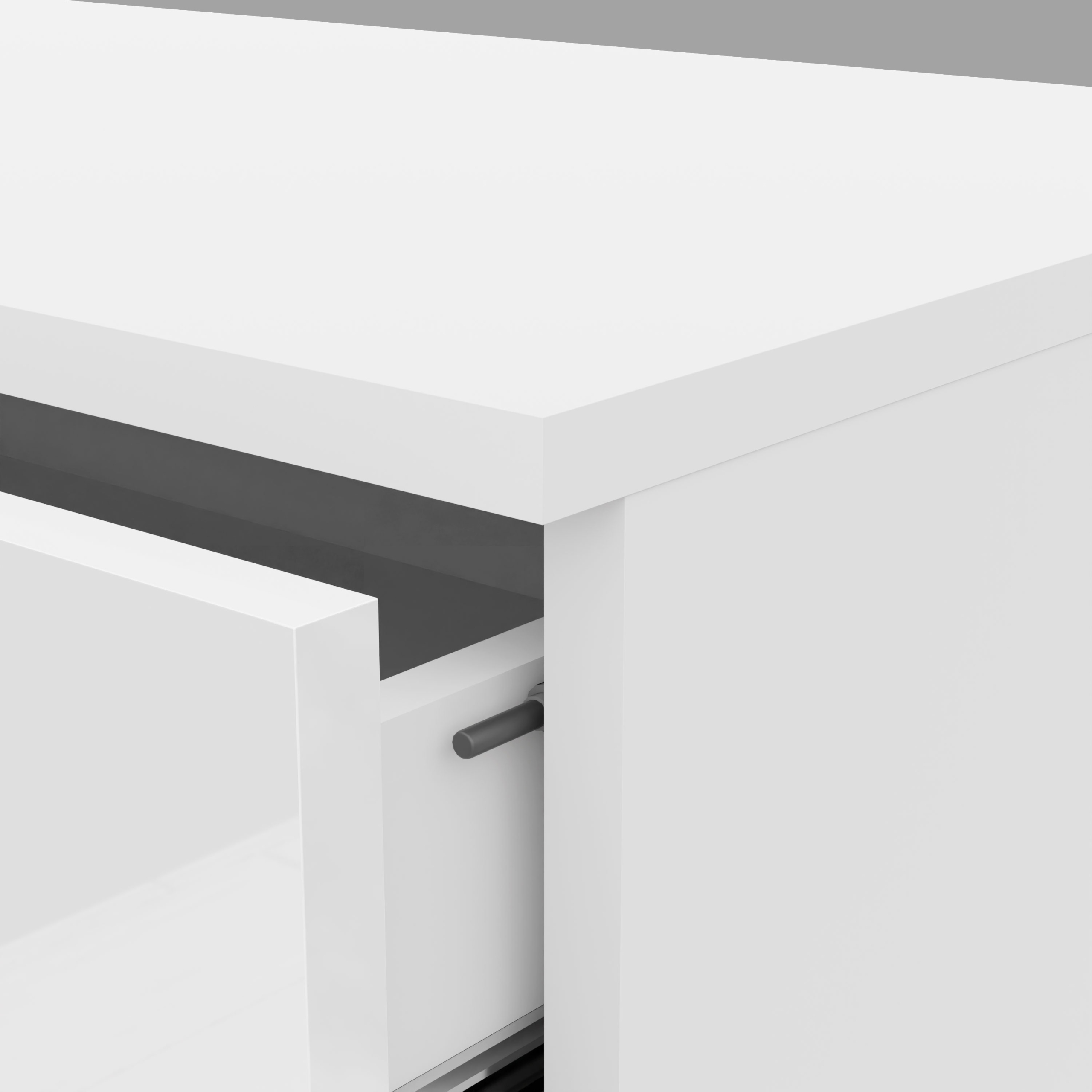 Komoda, szafka LINA wysoki POŁYSK + LED push-open Szerokość mebla 95 cm