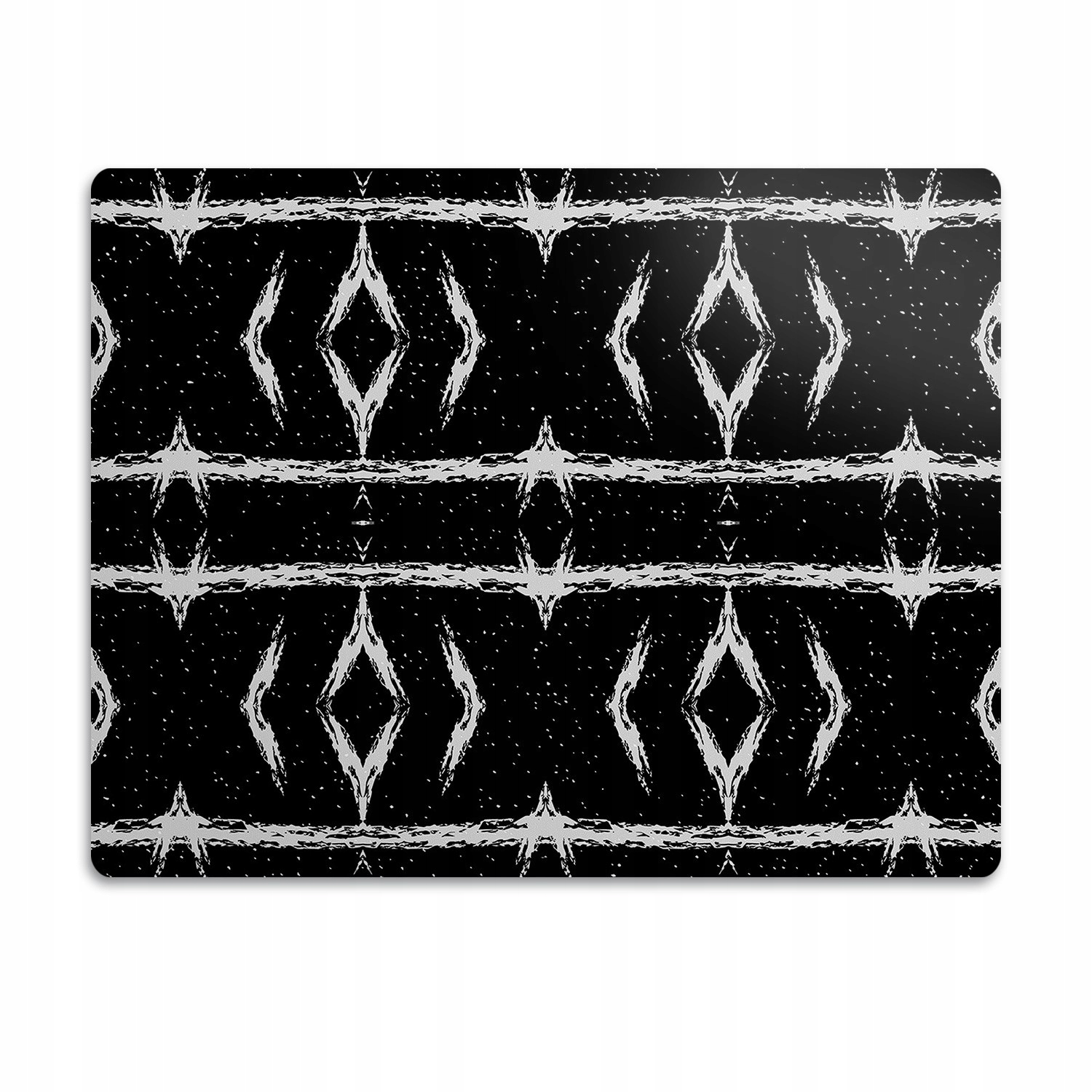 Levně Voděodolná podložka pod misku Černý vzor 60x40 cm