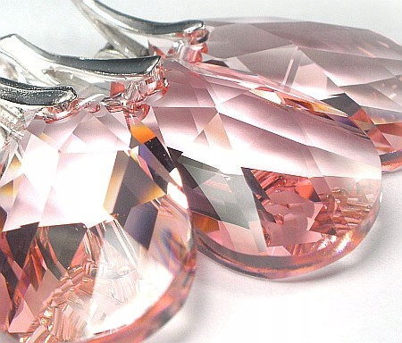 Krystaly Komplet Light Rose 22 Certifikát Stříbro