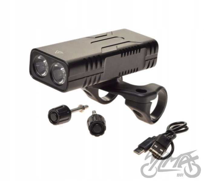 Lampa Světlo Na Kolo Přední 2 Led Alu 850LM 10000mAh