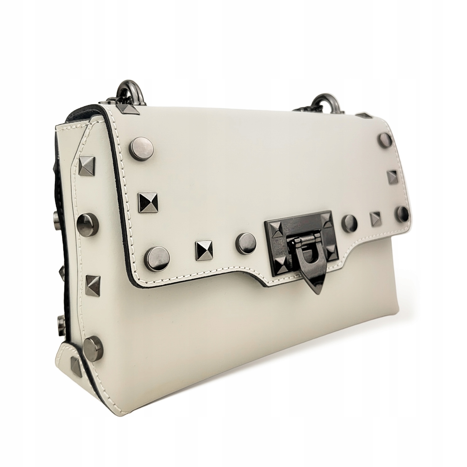 Torebka Damska skóra naturalna Prima-M Ecru Marka MORANTI