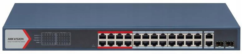 Přepínač PoE Hikvision DS-3E1326P-EI(B) 24-port Fast Ethernet