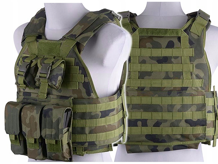 Kamizelka Taktyczna Plate Carrier Gfc Ładownice AK/Beryl/GROT Molle Wz.93
