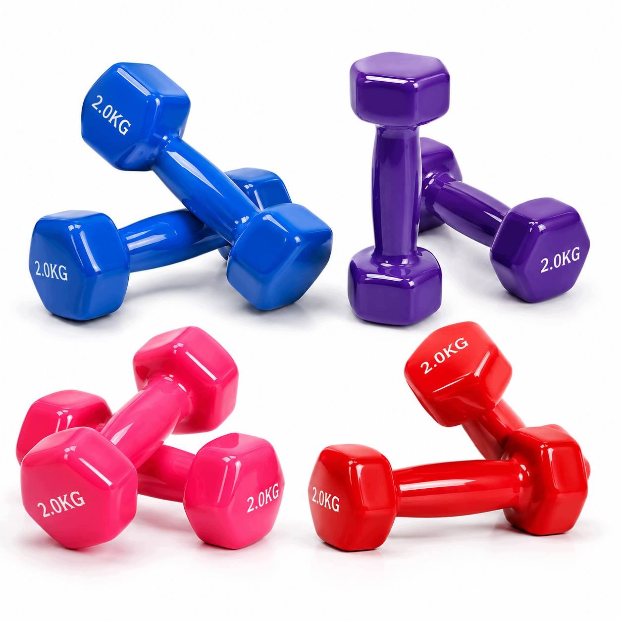 Vinylové činky 2x2 kg Sada pro cvičení fitness jógy Pilates Barvy