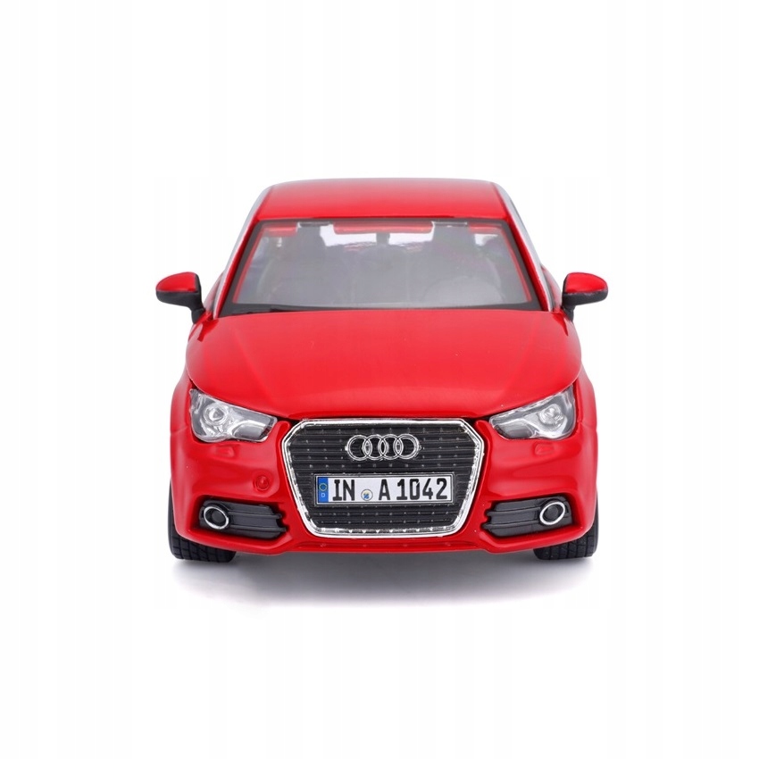 Audi A1 1:24 model Bburago 18-22127 czerwony Kolor dominujący odcienie czerwieni