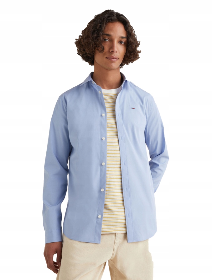 Tommy Jeans Modrá Košile Na Knoflíky M S4A