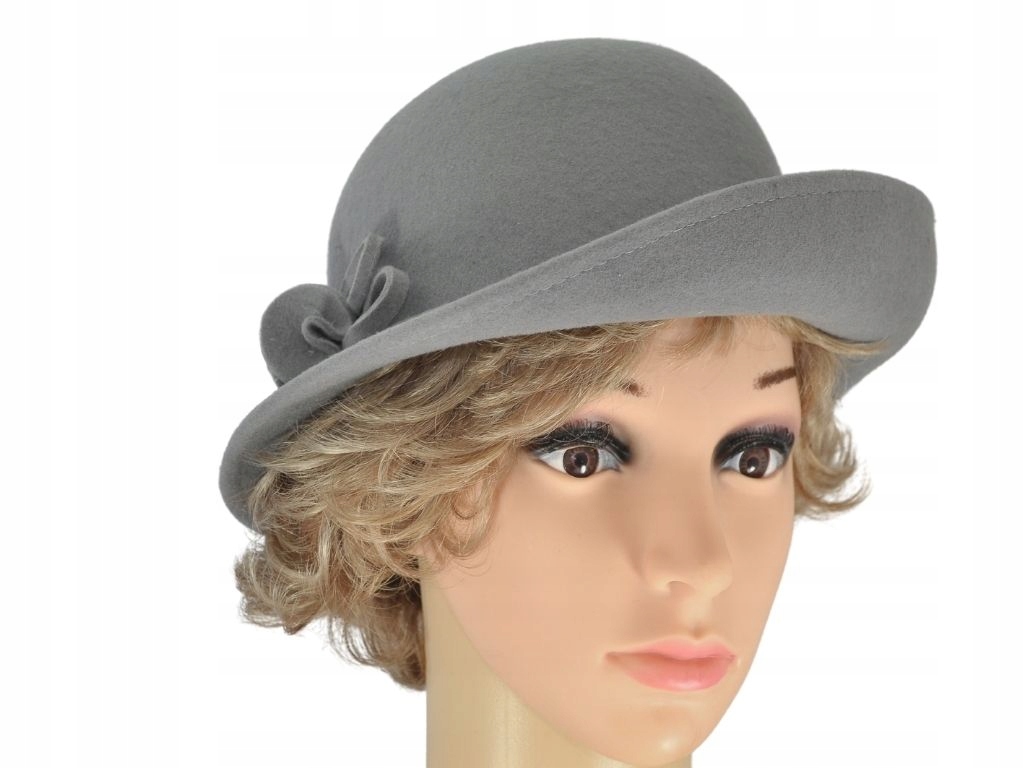

kapelusz damski filcowy asymetryczny szary