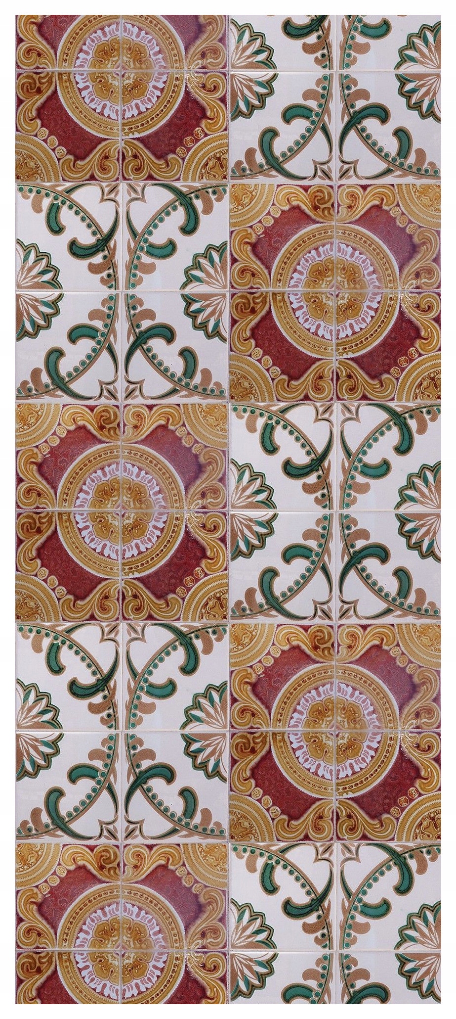 Samolepicí Samolepicí Fototapeta Dlaždice Ornament Květiny Čtverec 91x211