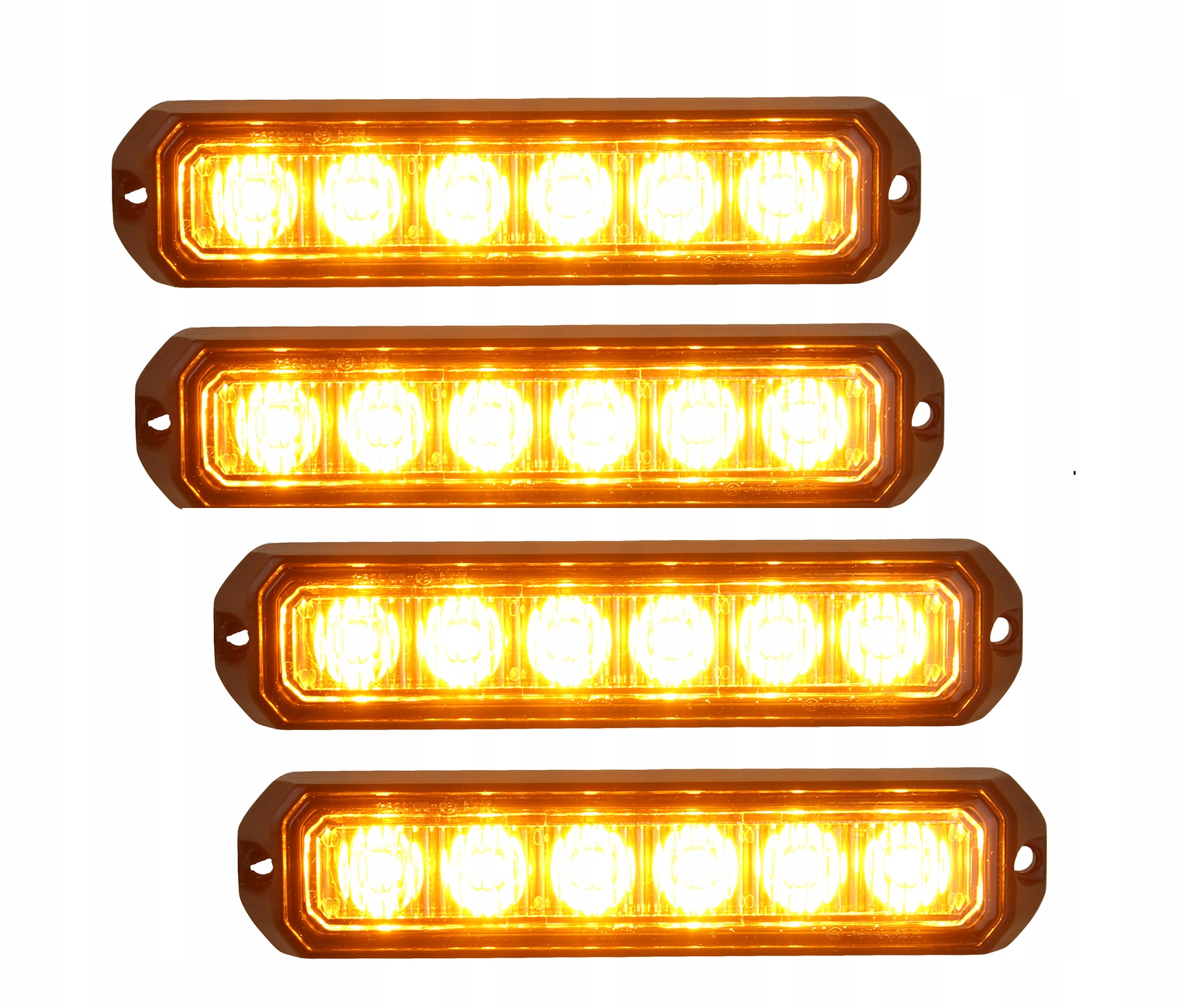 4x STROBOSKOP 6 LED LAMPA OSTRZEGAWCZA 12/24V CE