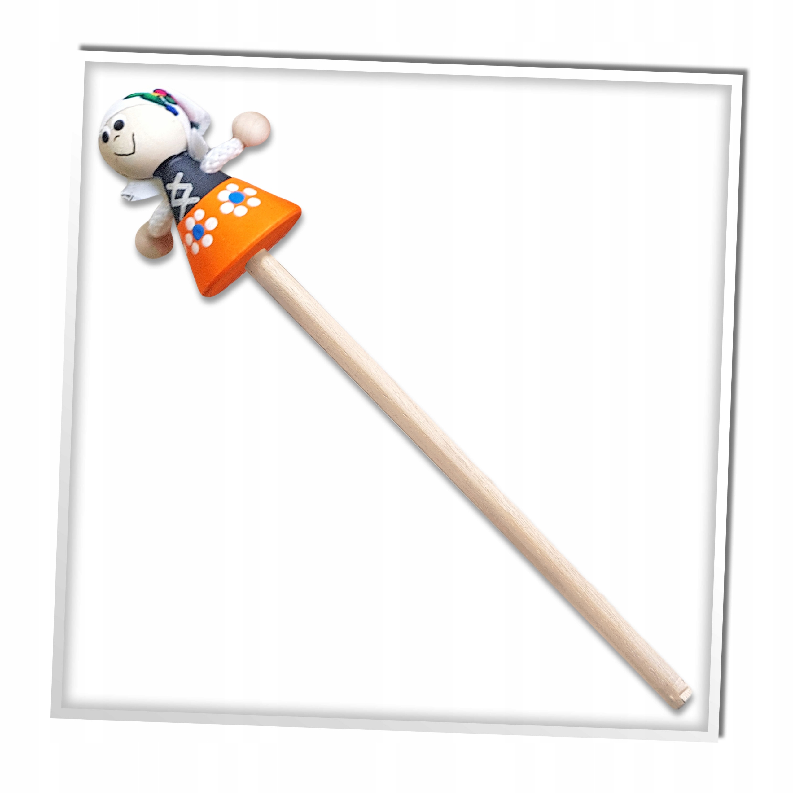 DREWNIANY OŁÓWEK Z Figurką Lalka SZKOLNY DZIECIĘCY Marka inny