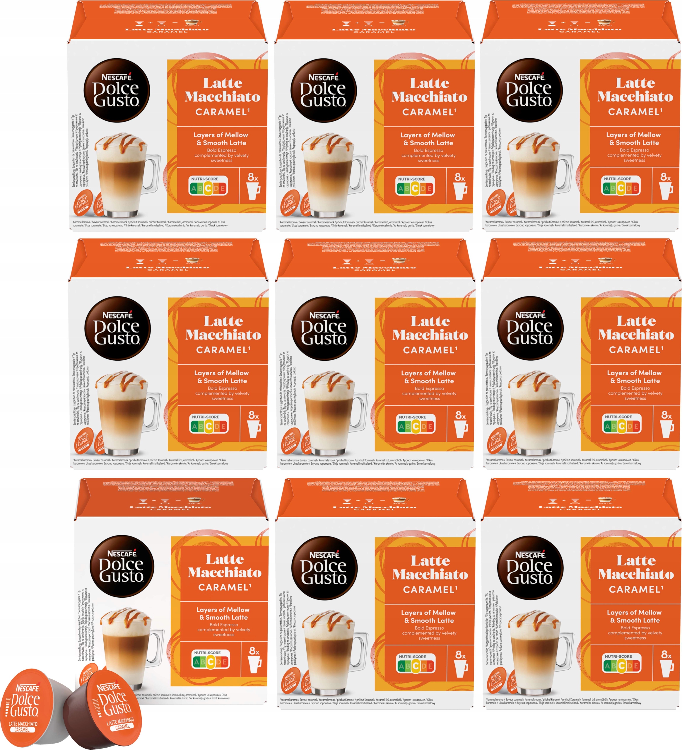 Levně Kapsle Nescafe Dolce Gusto Latte Caramel 9x16 š