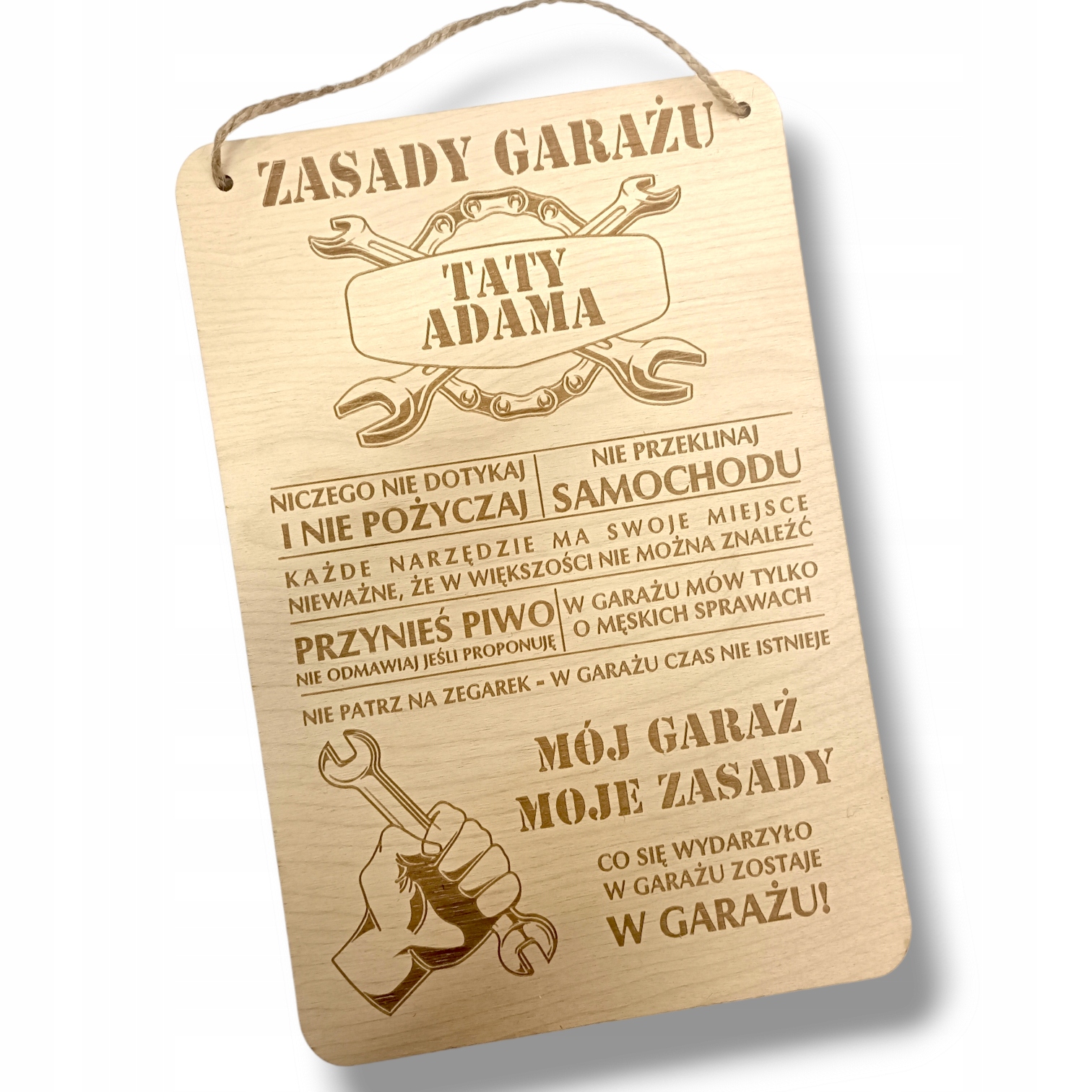 

Zawieszka zasady garażu na Dzień Ojca Taty