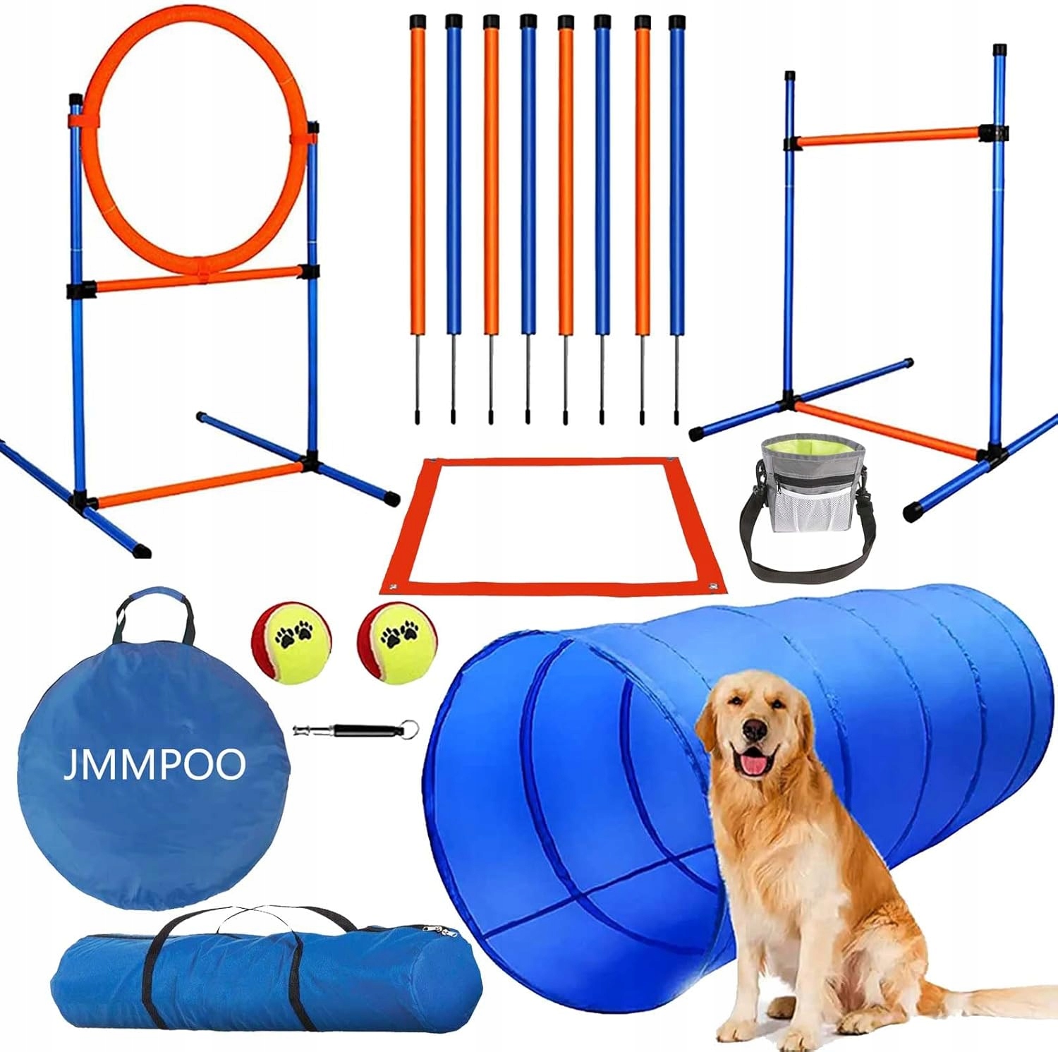 Jmmpoo Agility Velký tréninkový set pro psy Překážková Dráha 65 ks. výcvik