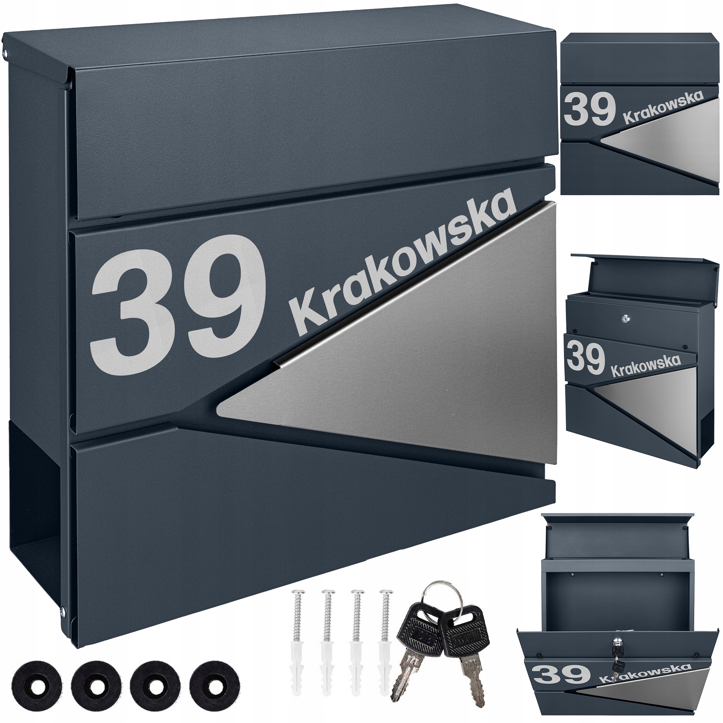 Poštovní Schránka Antracitová Poštovní S Číslem Domu Na A4 Velká Novina