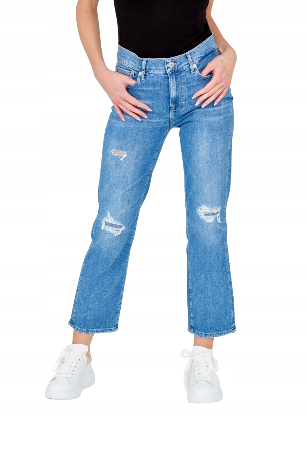 7 For All Mankind Modré džíny Straight 27