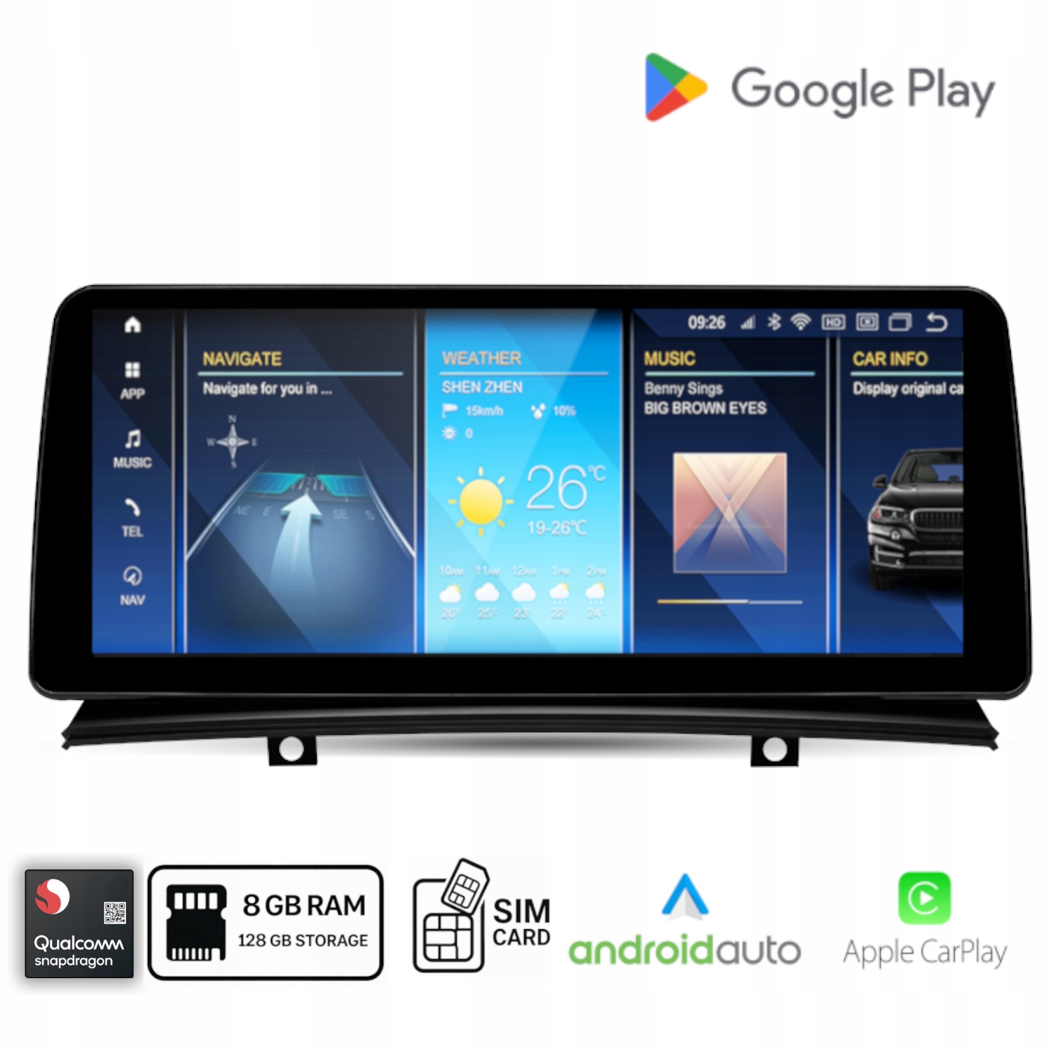 Autorádio Android Bmw X3 E83 Android Auto Carplay Qualcomm 680 8 Gb Ram