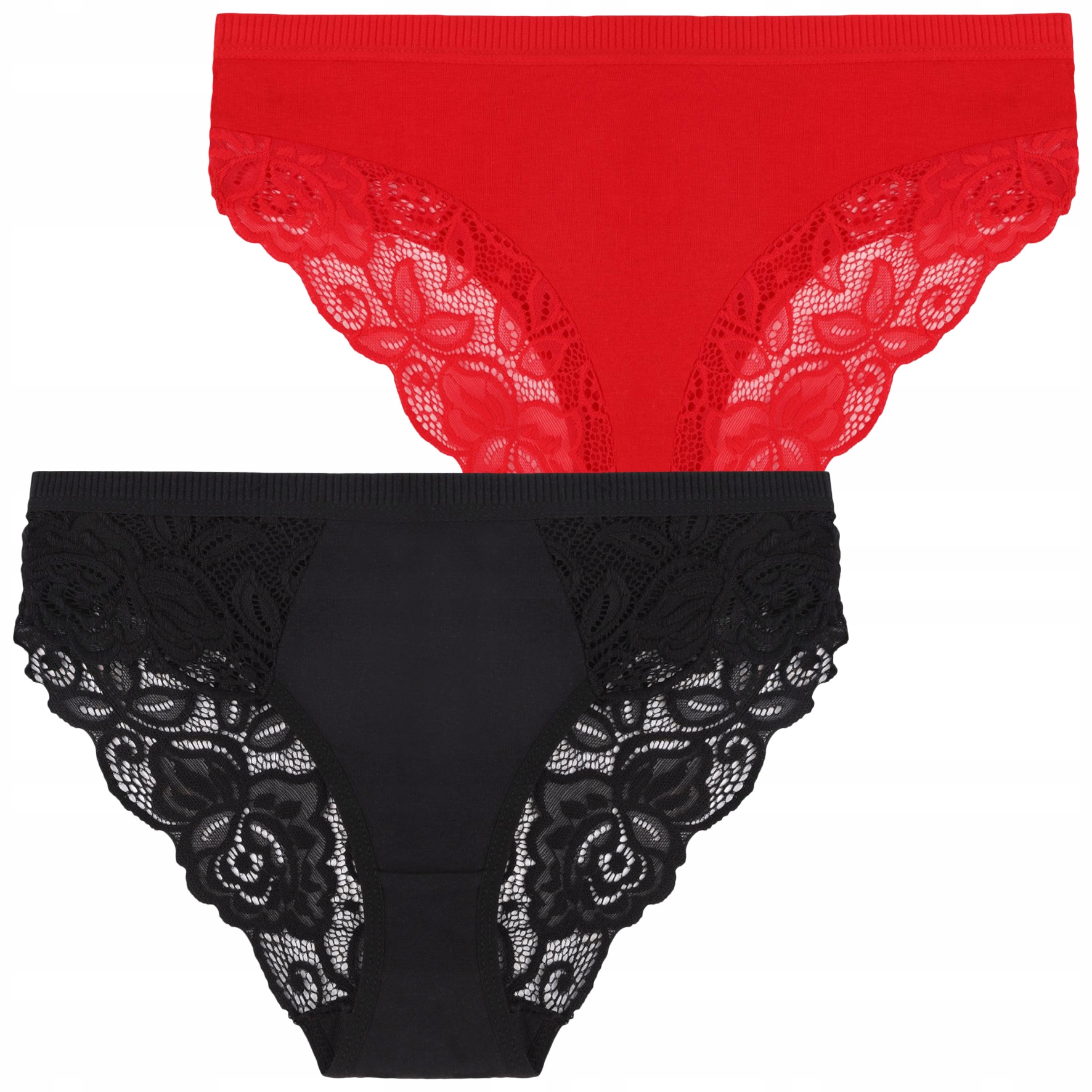 Moraj kalhotky s Krajkou, bavlněné kalhotky, sada 2 Barev S