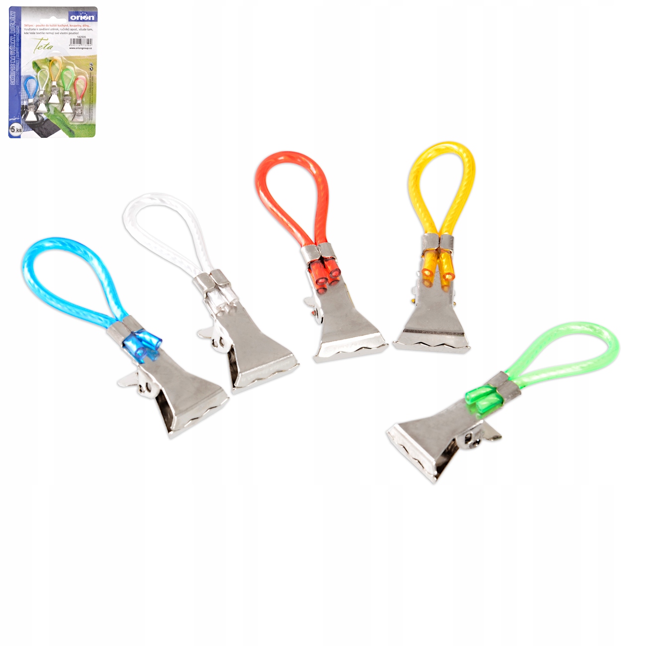 KLIPSY NA RĘCZNIKI HACZYKI ŚCIERKI 5 SZT ŻABKI