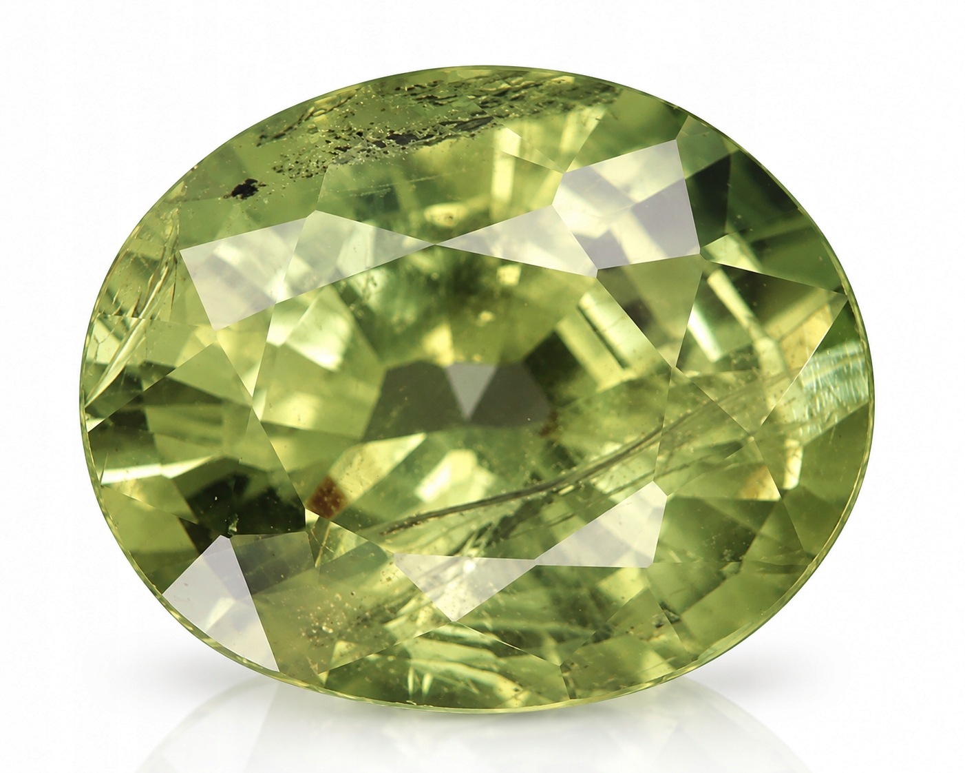 Přírodní safír 1.36 ct zelený Ovál Tanzanie I1 certifikát Wbd