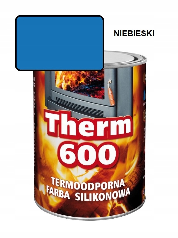 Farba żaroodporna Therm 600 700ml Niebieski