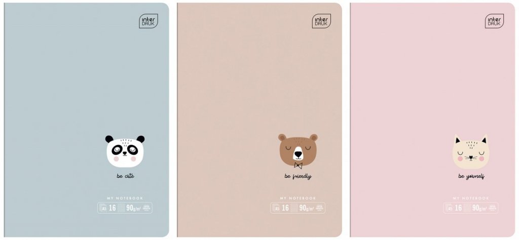 

3x zeszyt w kratkę A5 16 kartek naklejki Friends