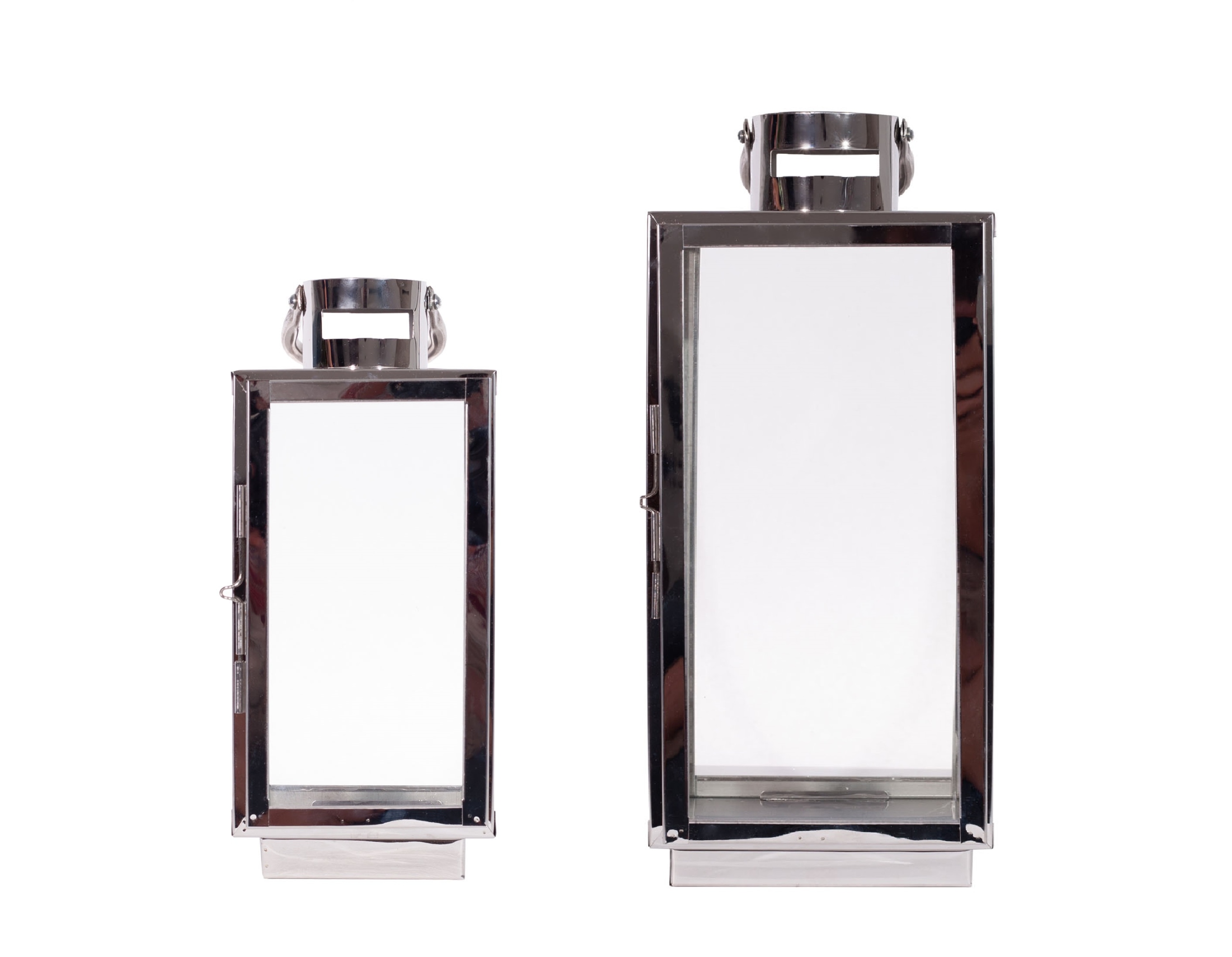 LATARNIE LAMPIONY CHROM GLAMOUR 30+42 + ŚWIECE LED Marka inna