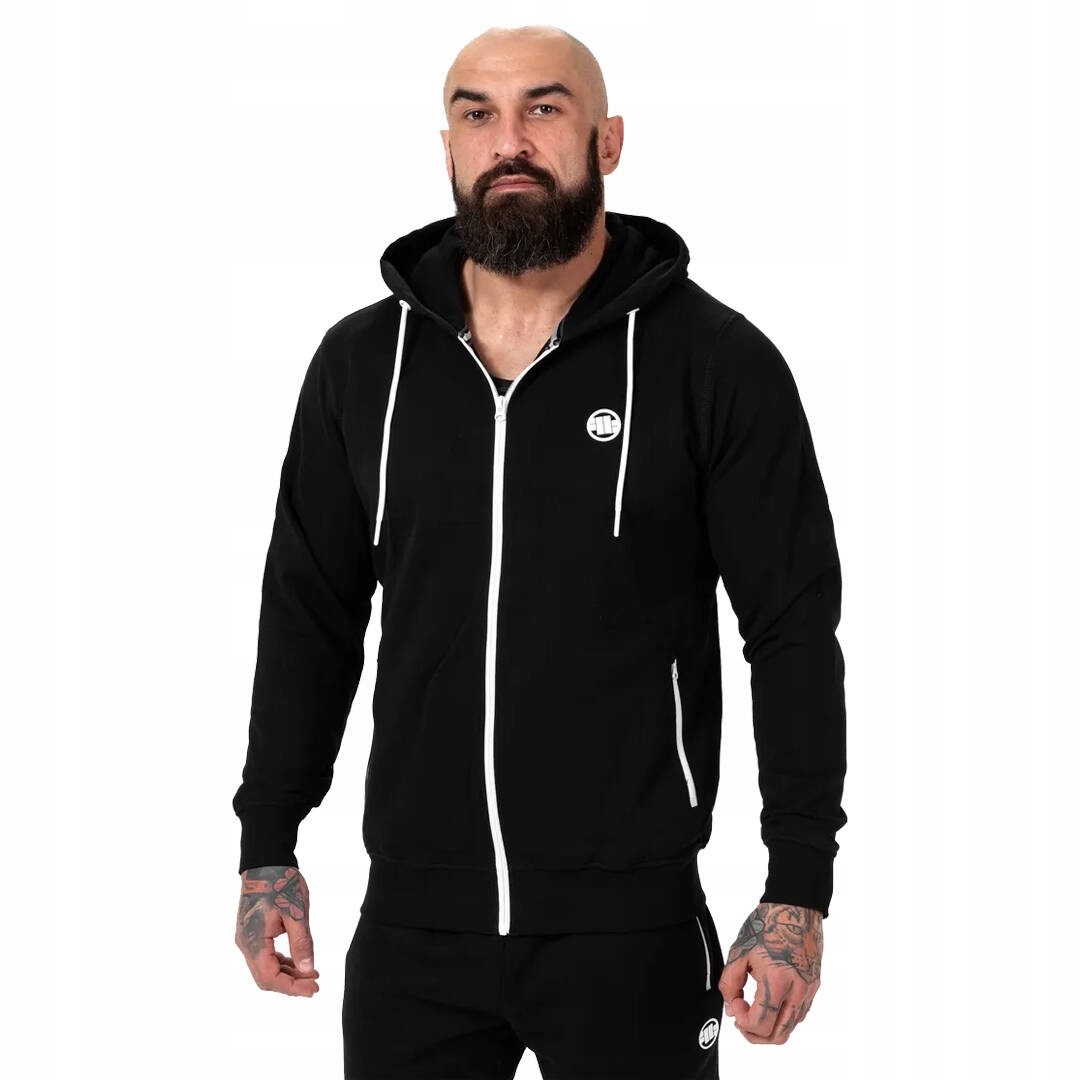 Pitbull Pánská rozepínací mikina s kapucí Small Logo French Terry M