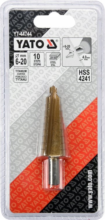 YATO WIERTŁO STOPNIOWE HSS STOŻKOWE 6 - 20 mm Marka Yato