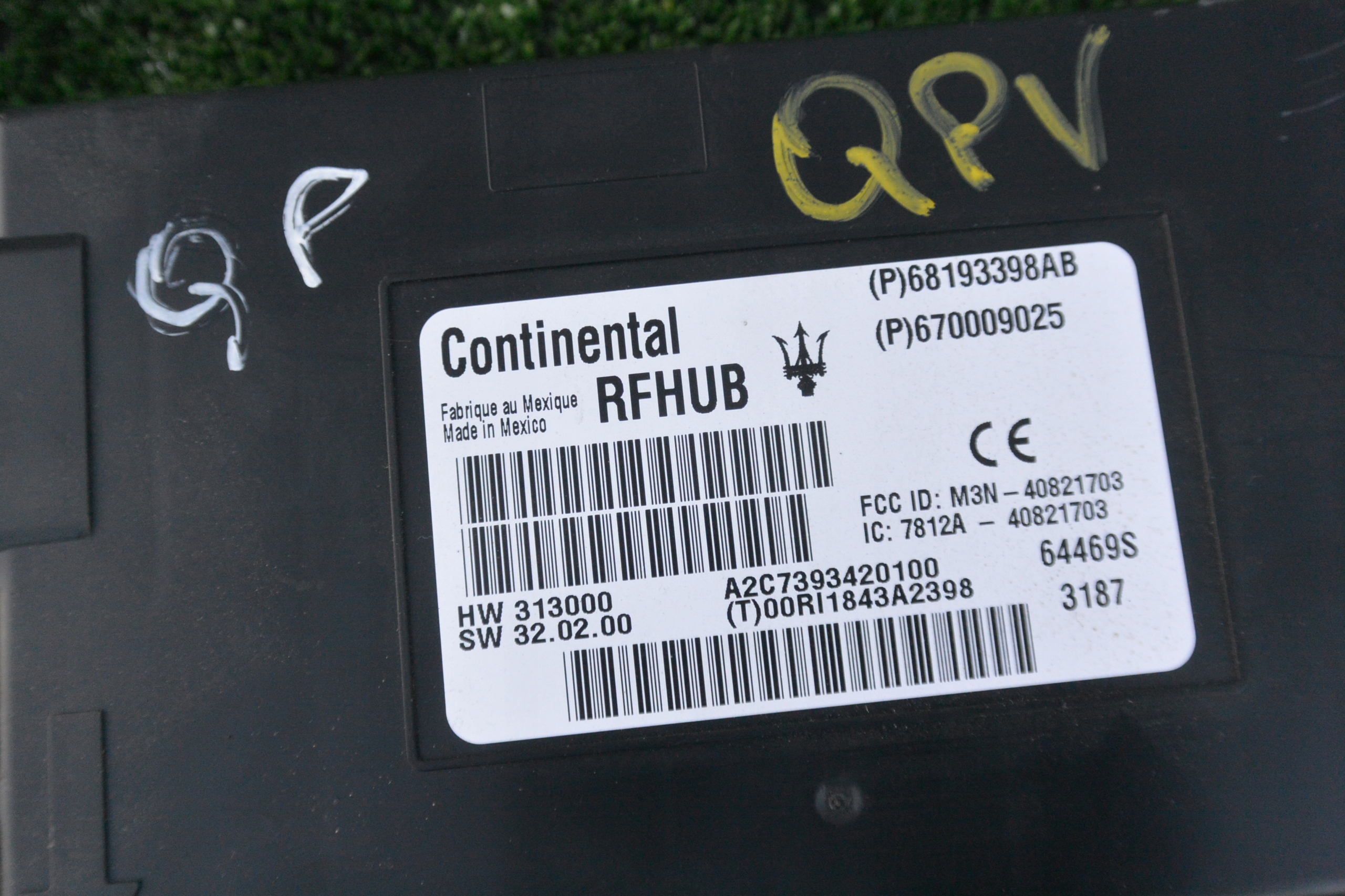 module control unit RFHUB MASERATI GHIBLI QUATTROPORTE