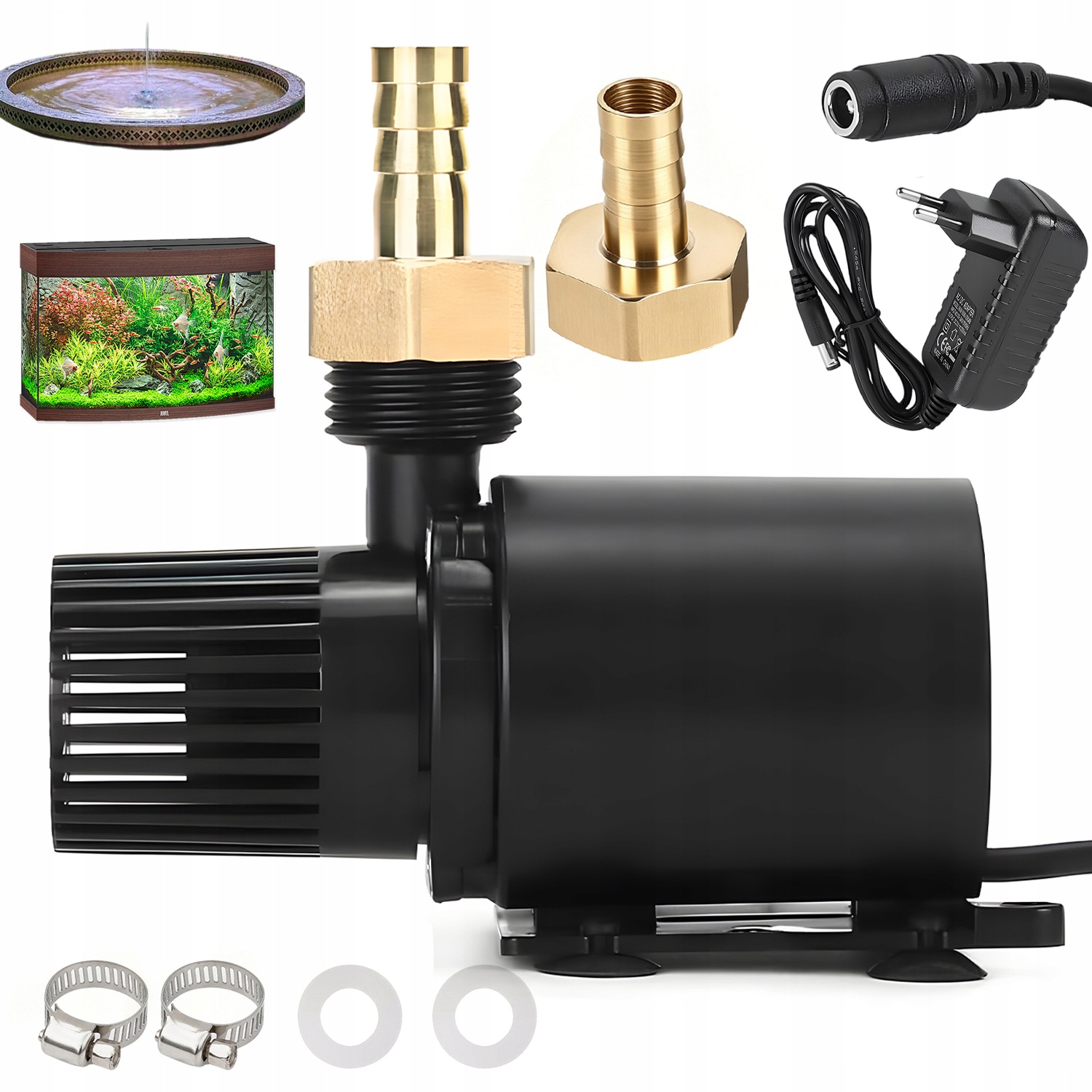 Vodní Čerpadlo DC 12V 15W 800 L/h 5 M Pro Fontánu Oběhu Vody V Jezírku