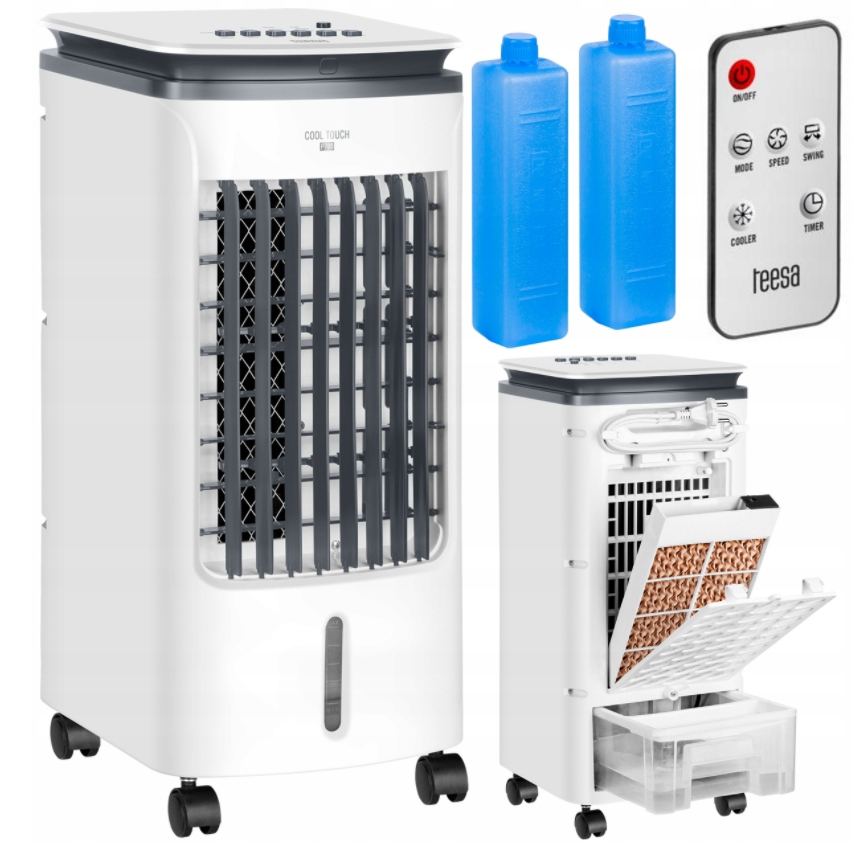 Klimator Przenośny Wodny 3W1 Nawilża Chłodzi Teesa TSA8043 Wkłady