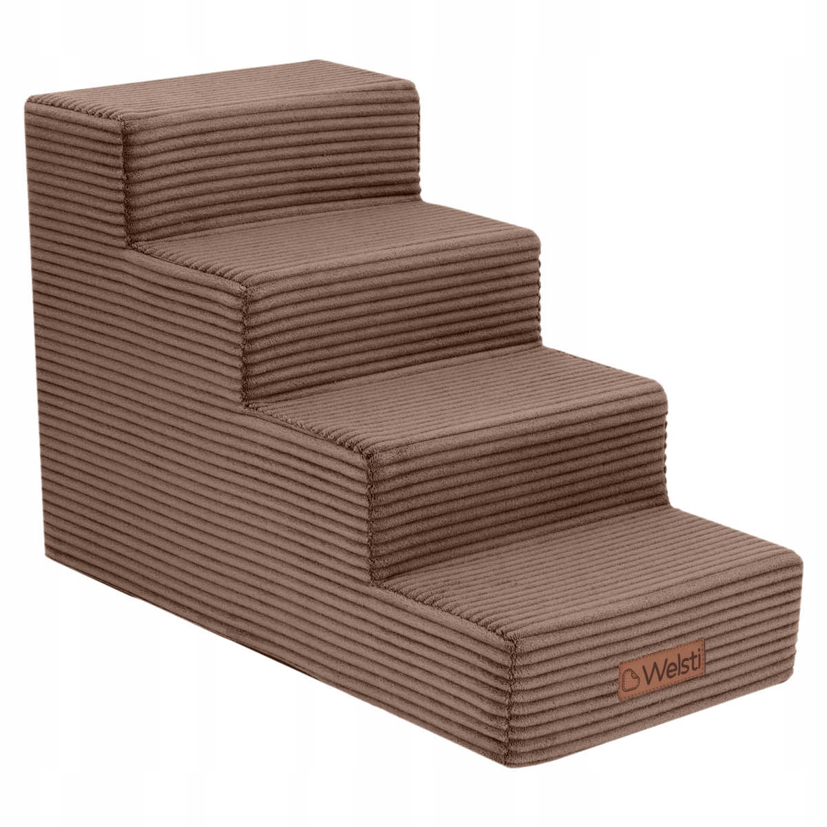 Schody pro psa schody Welsti elegantní čalounický manšestr 40 cm 4 stupně