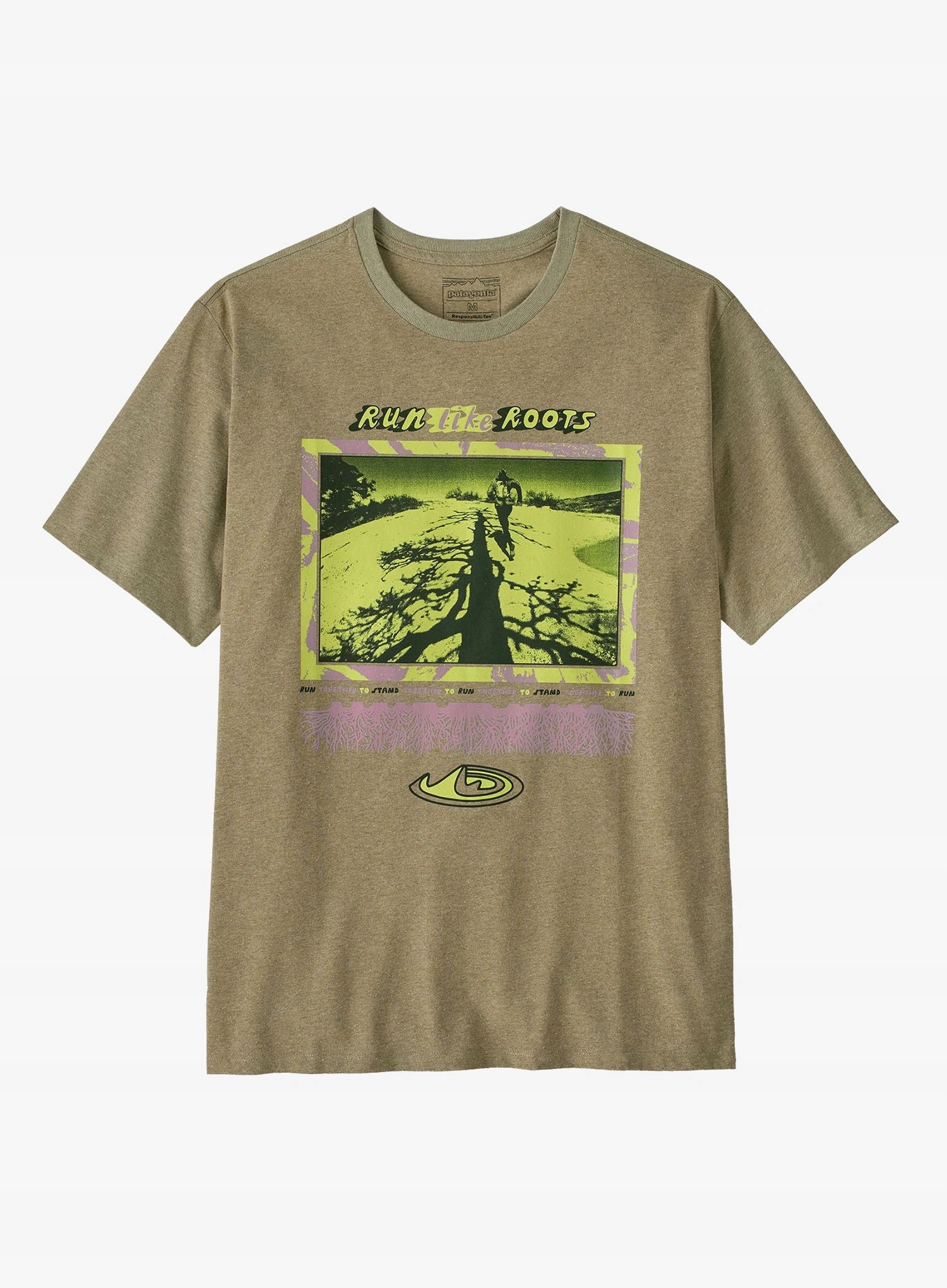 Tričko s potiskem Patagonia Run Like Roots Responsibili-Tee g.green M
