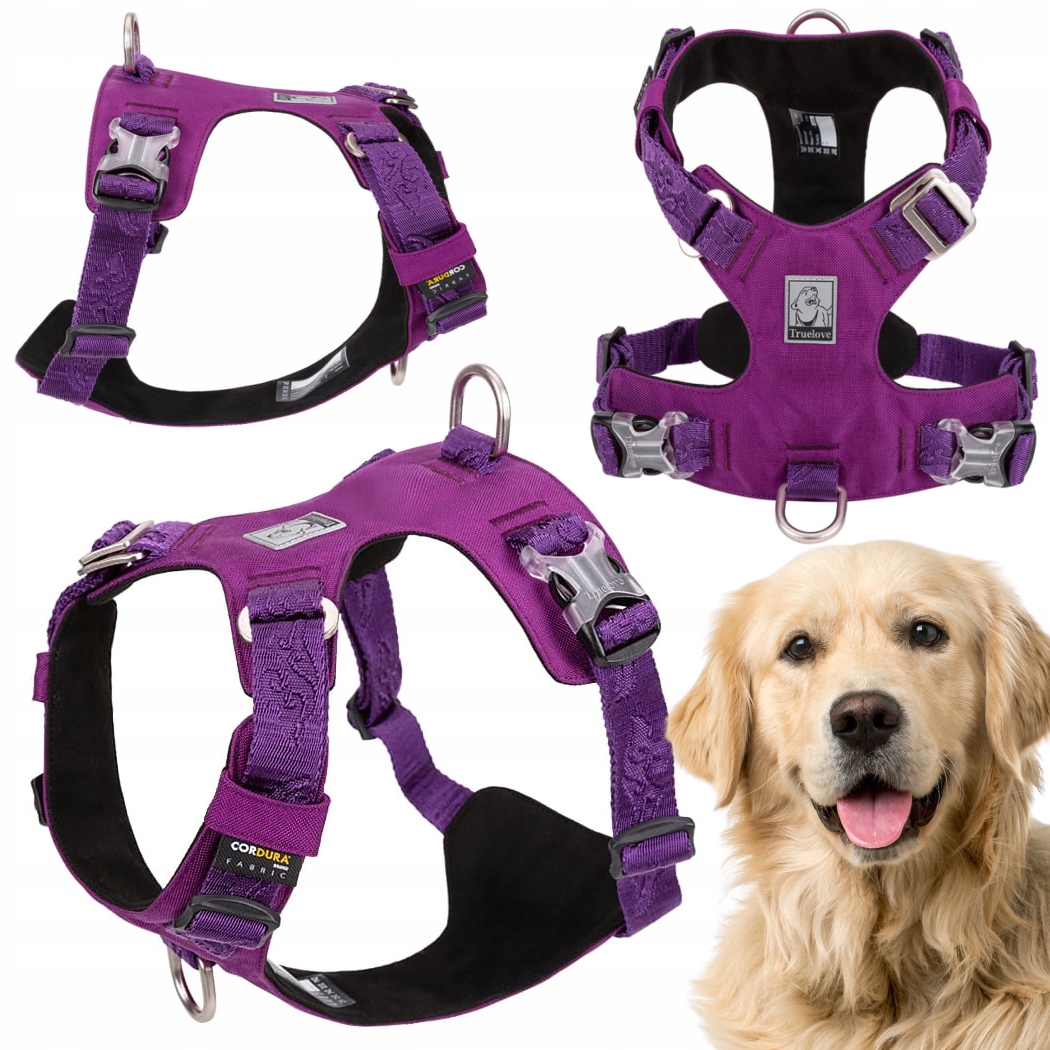 Levně Voděodolné Obojky Pro Psa Lehké Truelove Adventure Soft Fialové XL