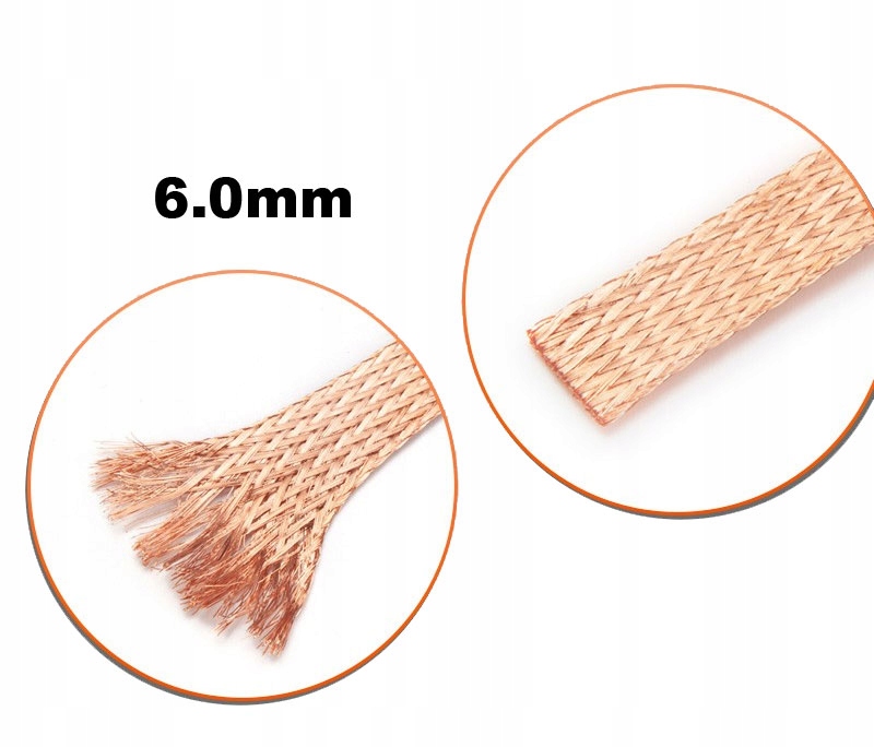 

Oplot miedziany plecionka miedziana 6mm2 1metr