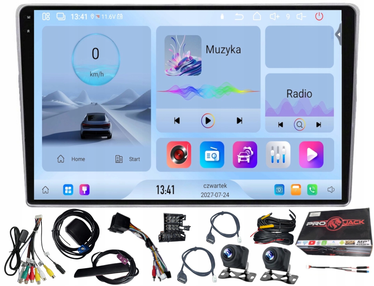 Radio Navigace Carplay Android Fiat Panda 2003-2012 Bt Wifi 4GB 64GB Sim