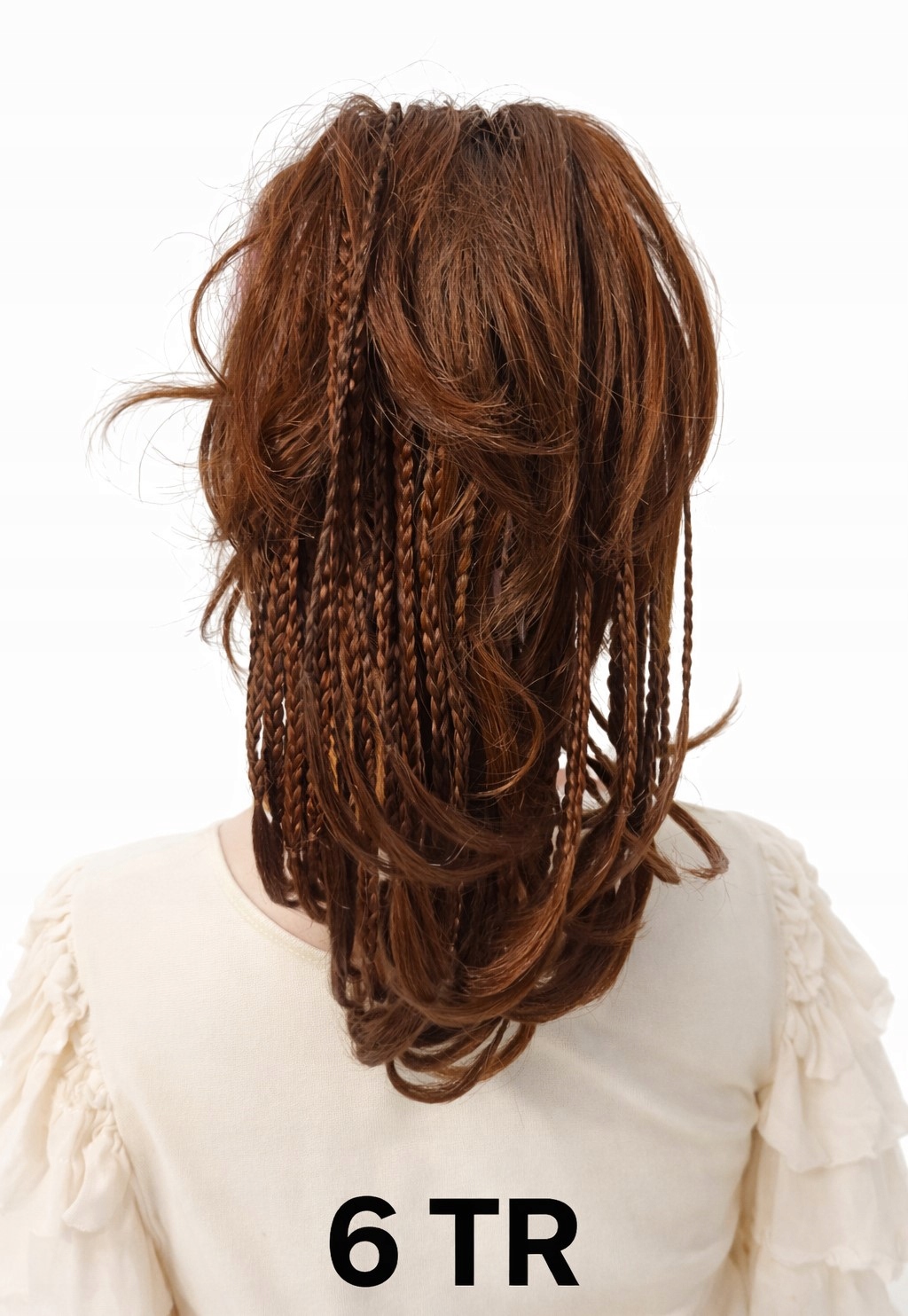 Dopinka s copánky v barvě hnědé, měděná, refl. 30 cm Nesessaja wigs