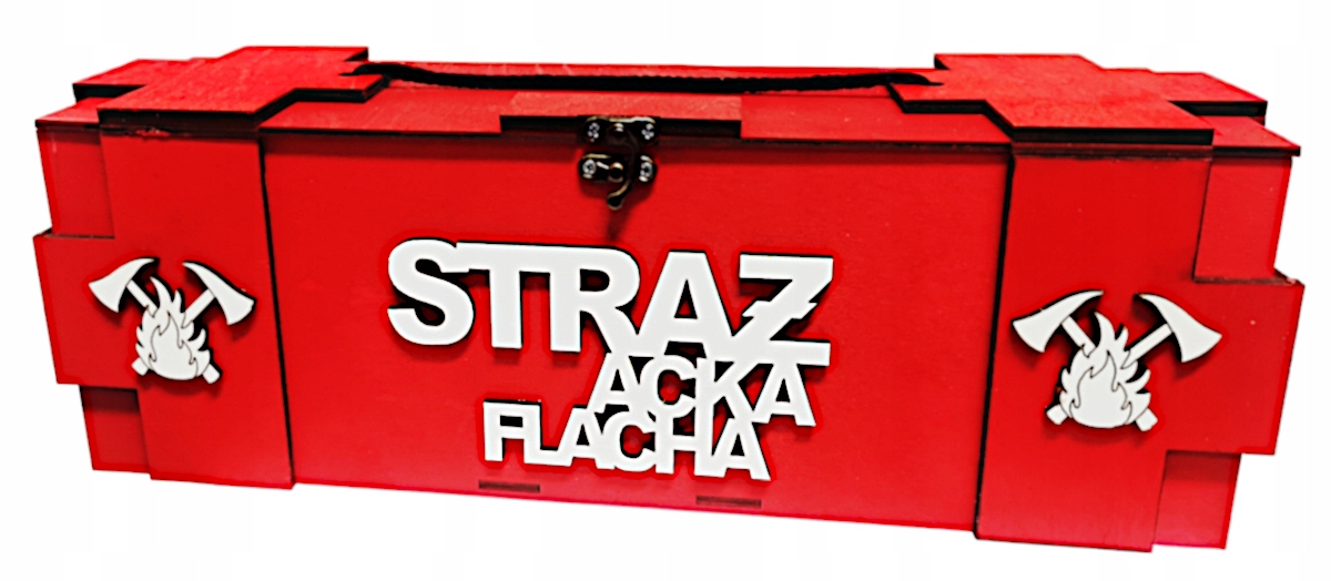 

Skrzynka Strażacka Flacha Na Alkohol Straż