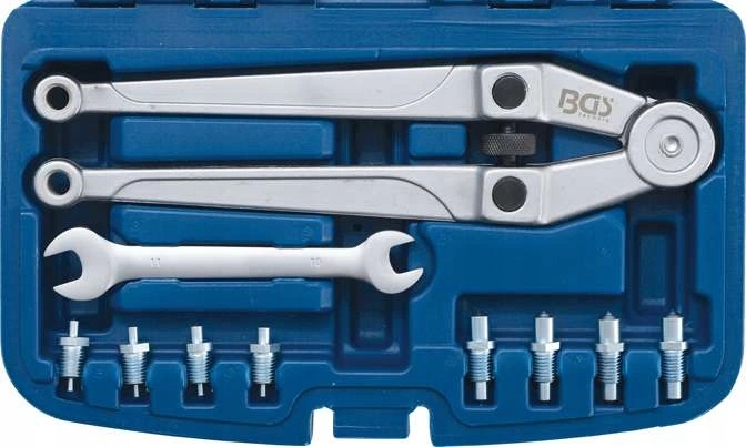 Nastaviteľný kľúč na matice s otvormi 245 mm, s adaptérmi Bgs 9602