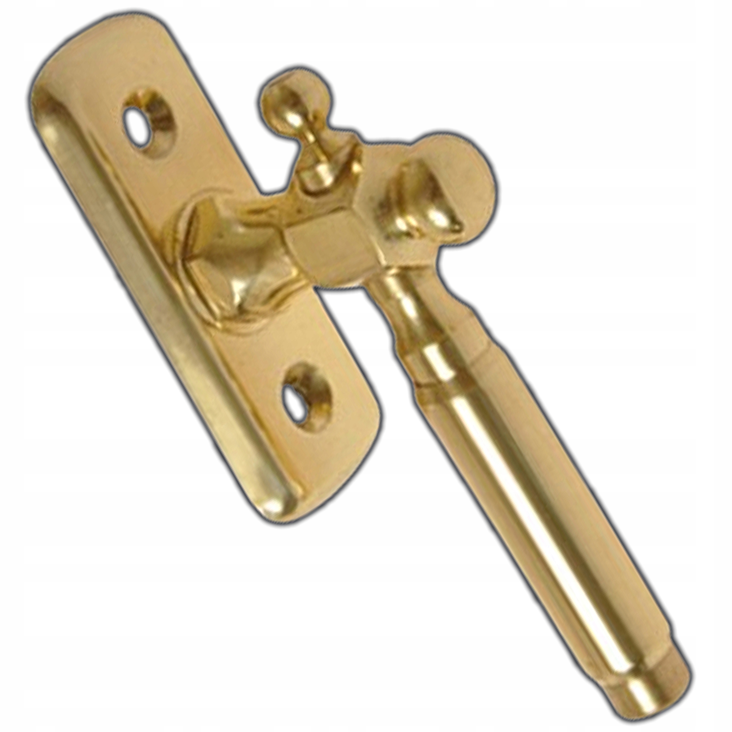 KLAMECZKA OKIENNA KLAMKA DO OKNA RETRO Z TRZPIENIEM 1 RAMIENNA MOSIĄDZ