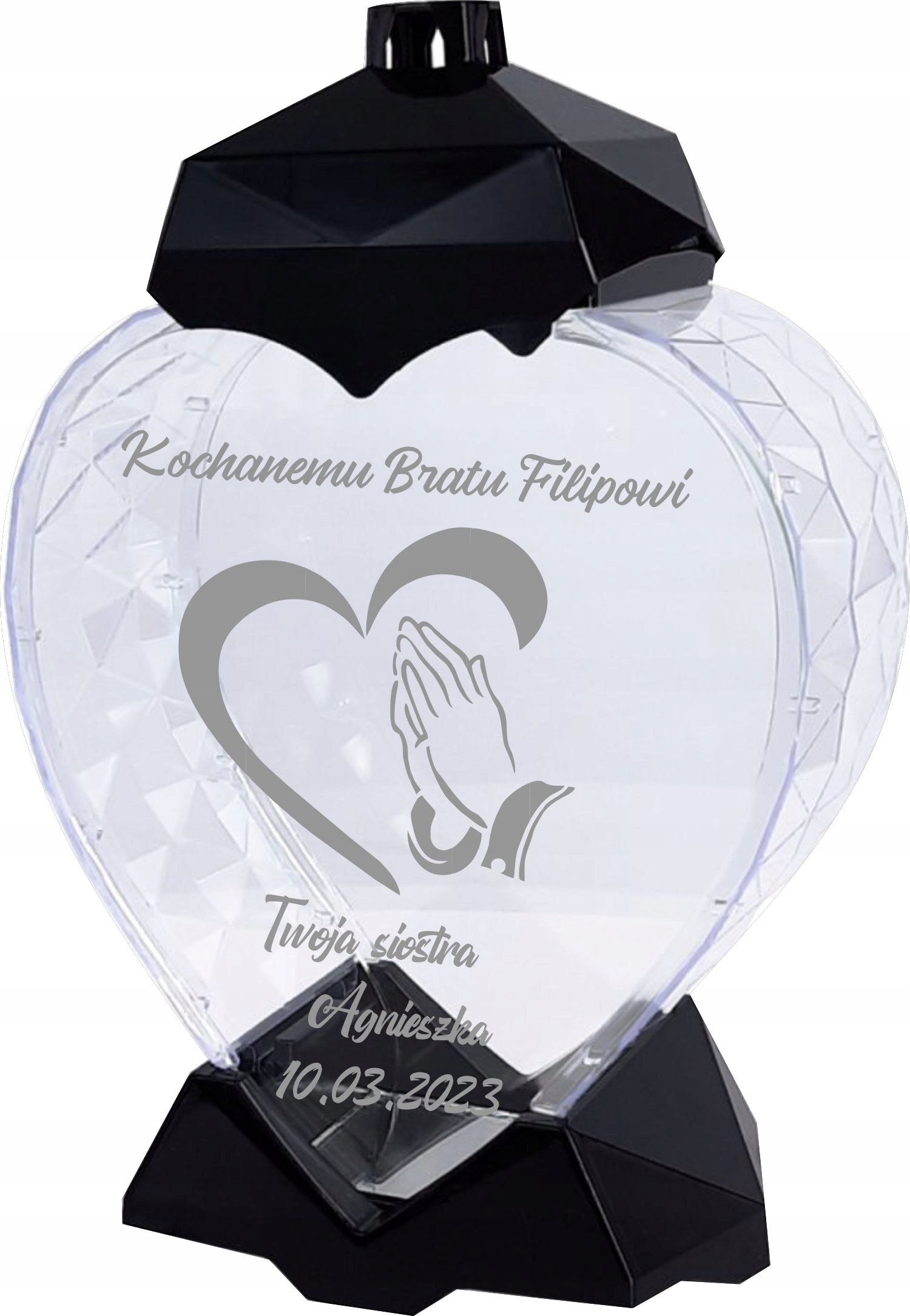 Velký Hřbitovní Svíčka S nápisem gravírováním věnováním pro Bratra