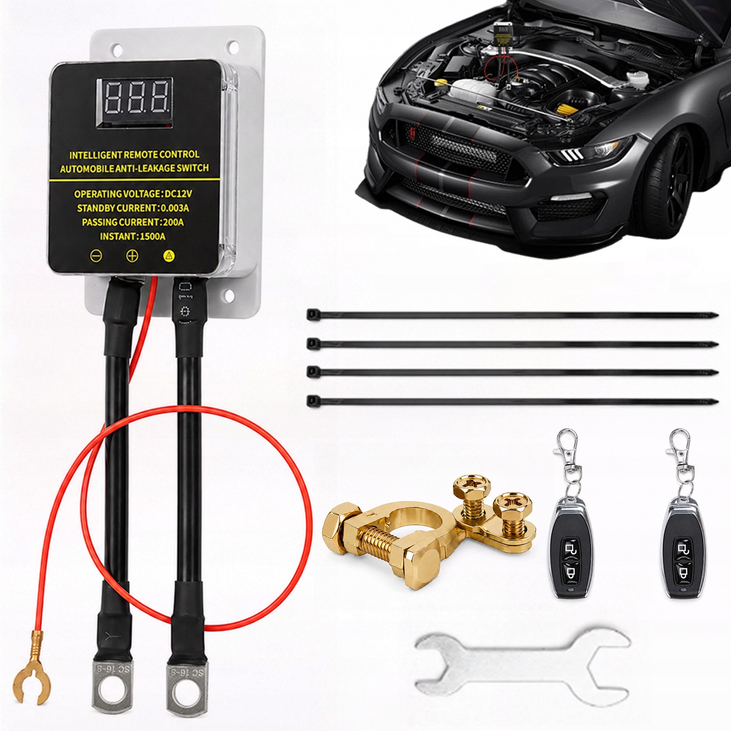 Vypínač Akumulátoru 12V Odpojovač Hmotnosti Pilot Auto Suv Kamion Montáž