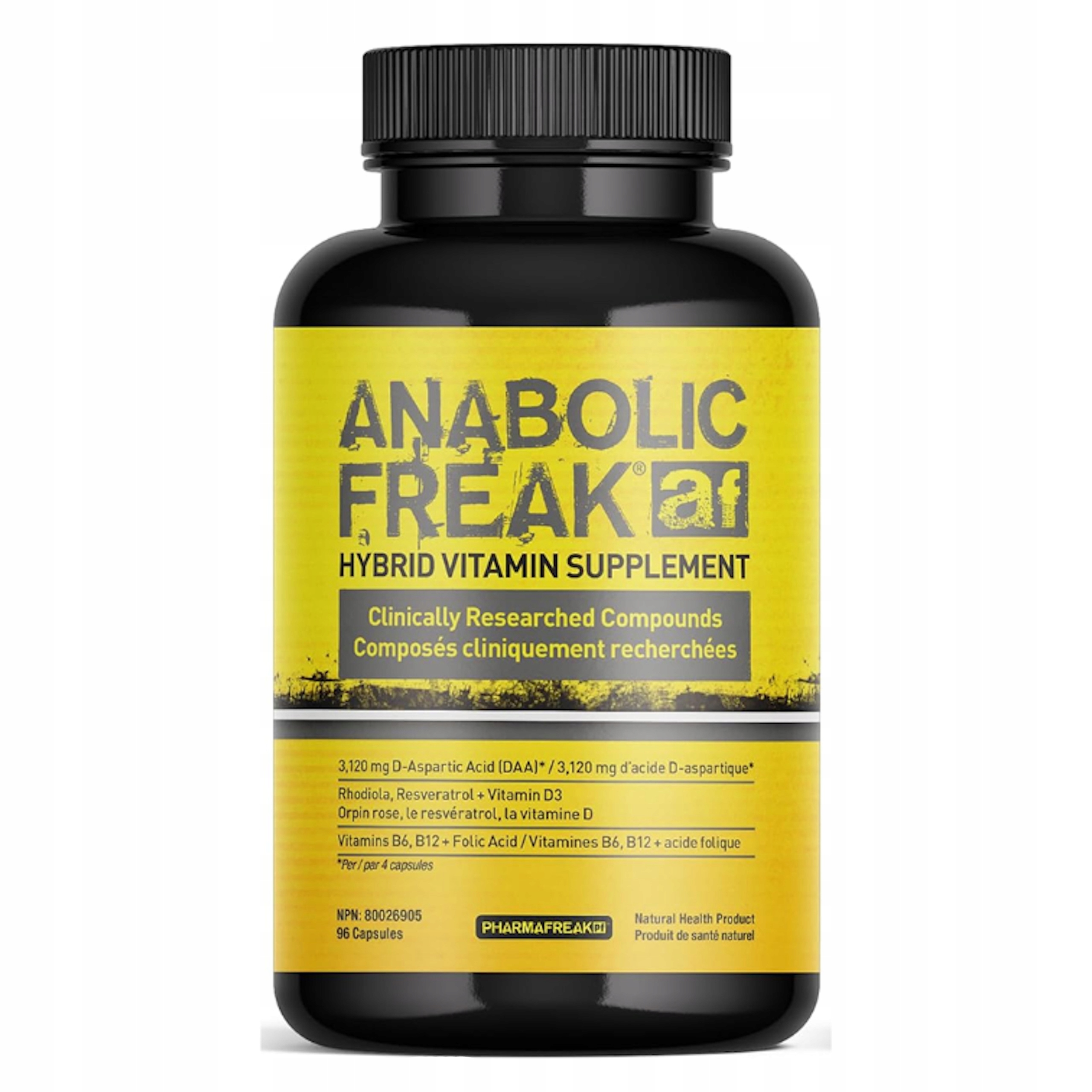 Pharma Freak Anabolic Freak 96 k. Test Daa Rhodiola Resveratrol Testosteron