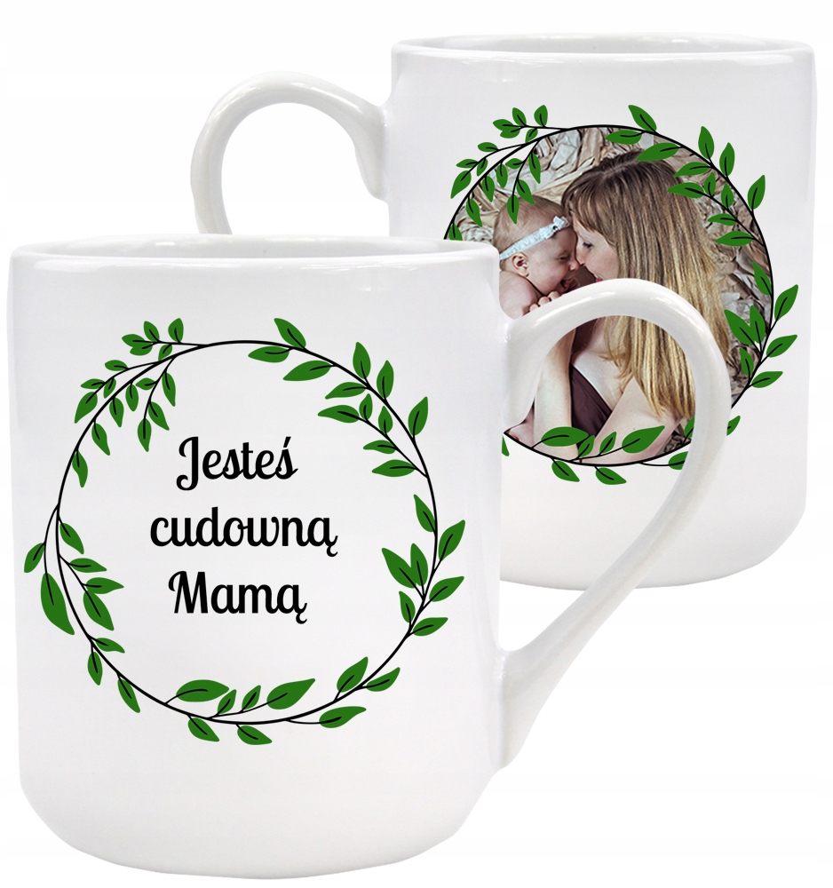 FOTO KUBEK Z TWOIM WŁASNYM NADRUKIEM ZDJĘCIEM LOGO FIRMY NA PREZENT