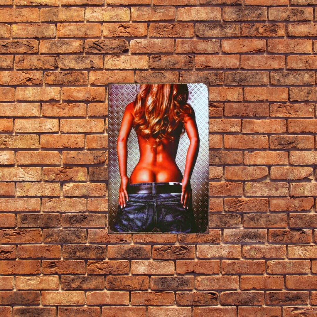 Tablica Ozdobna Blacha Girl Ass In Jeans Two Producent Clamoty