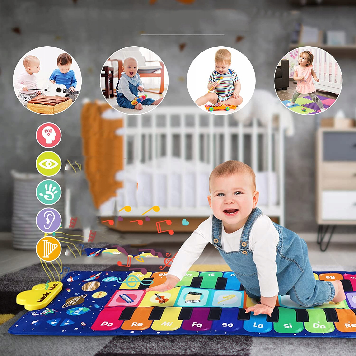 MATA MUZYCZNA TAŃCZENIA PIANINKO GRA TANECZNA Wysokość produktu 48 cm