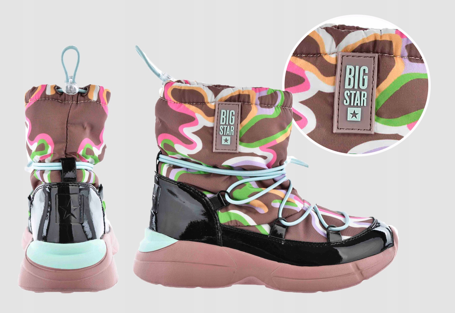Buty Dziecięce Big Star Zimowe Śniegowce KK374096-33
