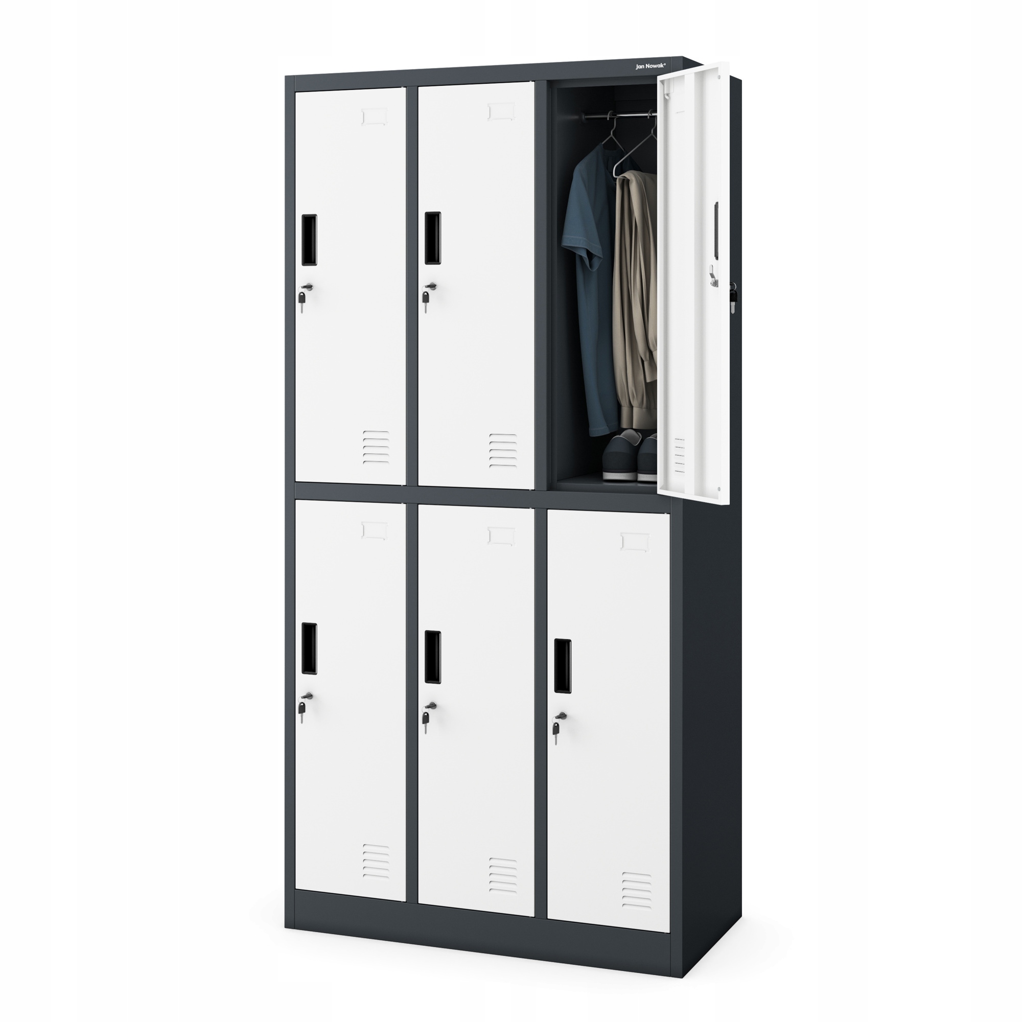 Jan Nowak Skříň do šaten Igor Antracitově bílá